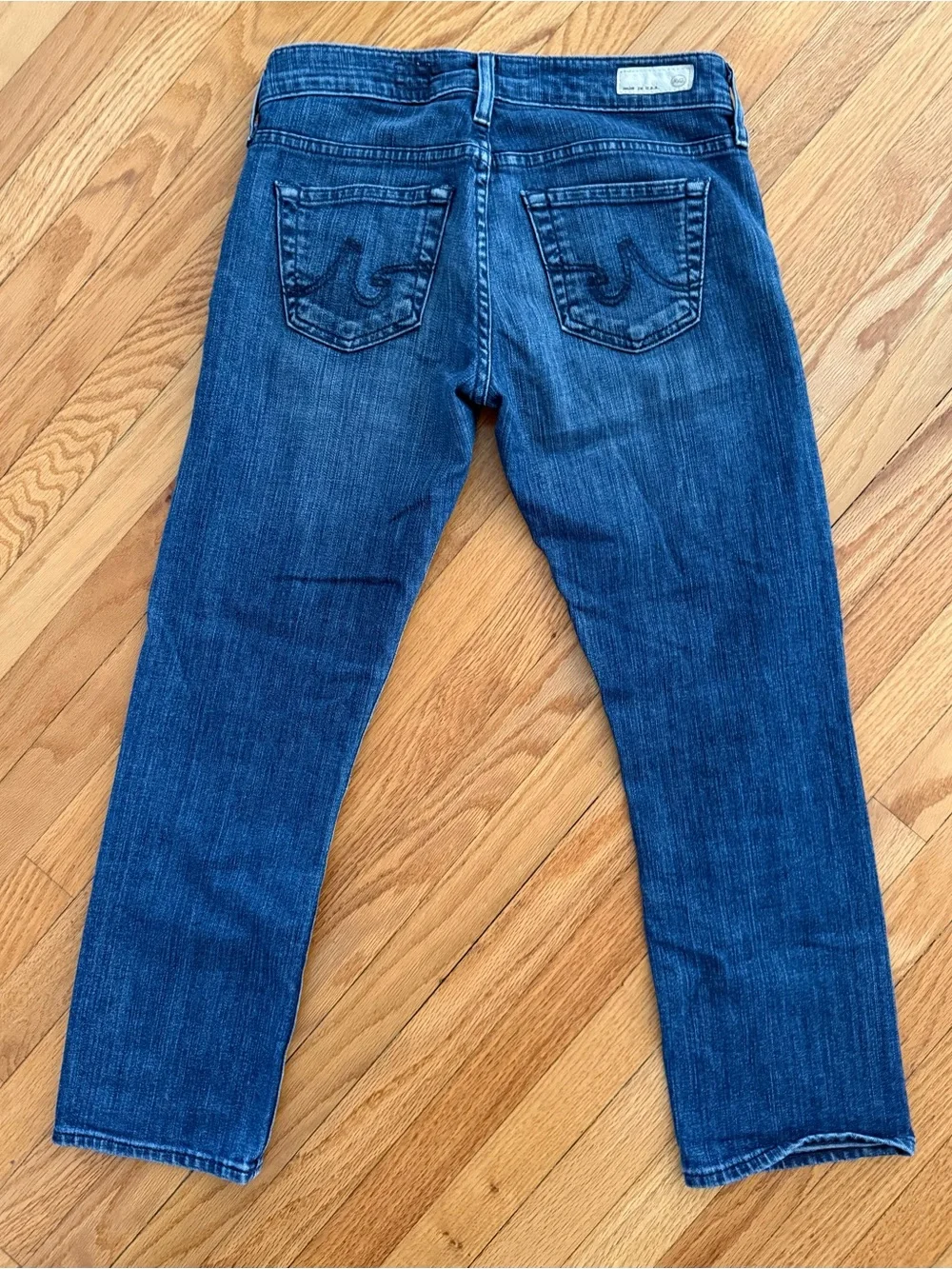AG Adriano Goldschmied Tom Boy Relaxed Straight Jeans in Distressed Blue - Picture 4 of 9